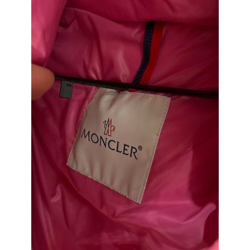 Moncler Pink Down Puffer Jacket with Detachable Hood Sz.2/XS pre-owned