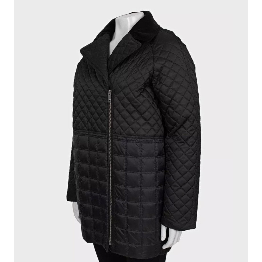 Burberry Black Quilted Jacket Coat Sz.L Pre-owned