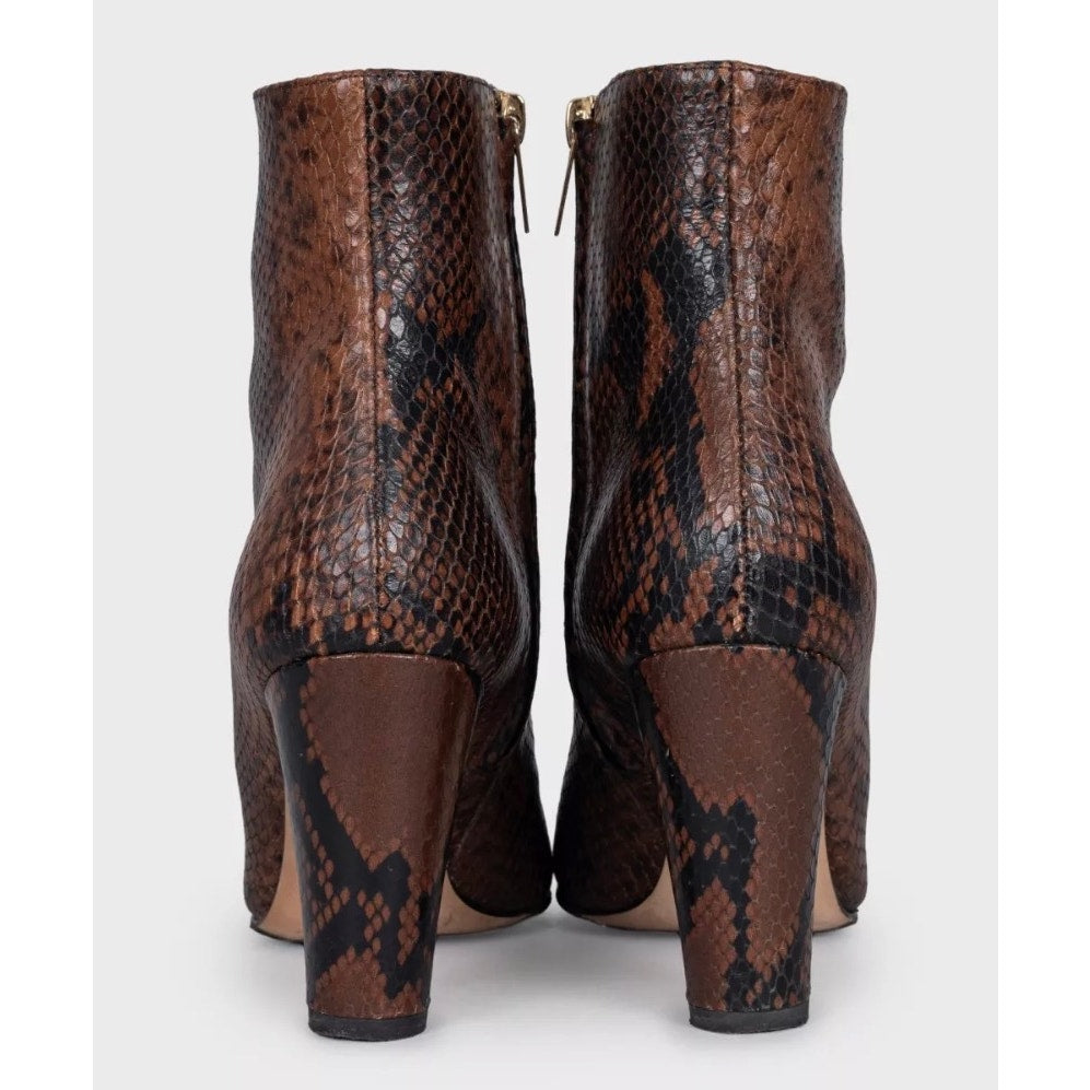Jimmy Choo Animal-Print Leather Ankle Boots Sz 37 Pre-owned