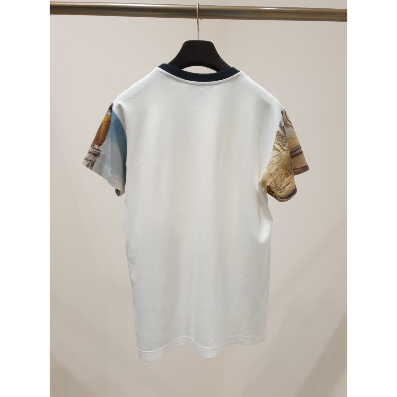 Louis Vuitton White/Blue Logo Tee - Size M Pre-owned
