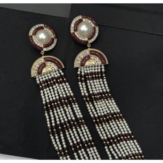 NWOT Chanel Pre-Fall 2019 Pearl Drop Earrings Pre-owned