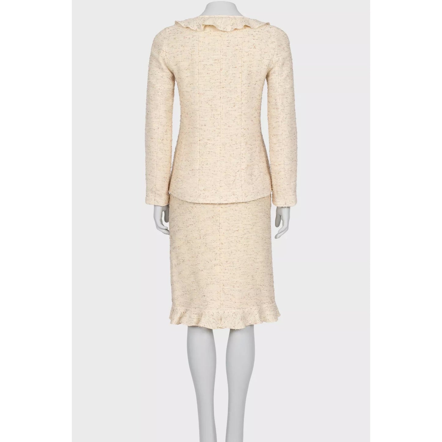 Chanel 1999/2000 Mary Quant Ivory Tweed Suit - Size 36