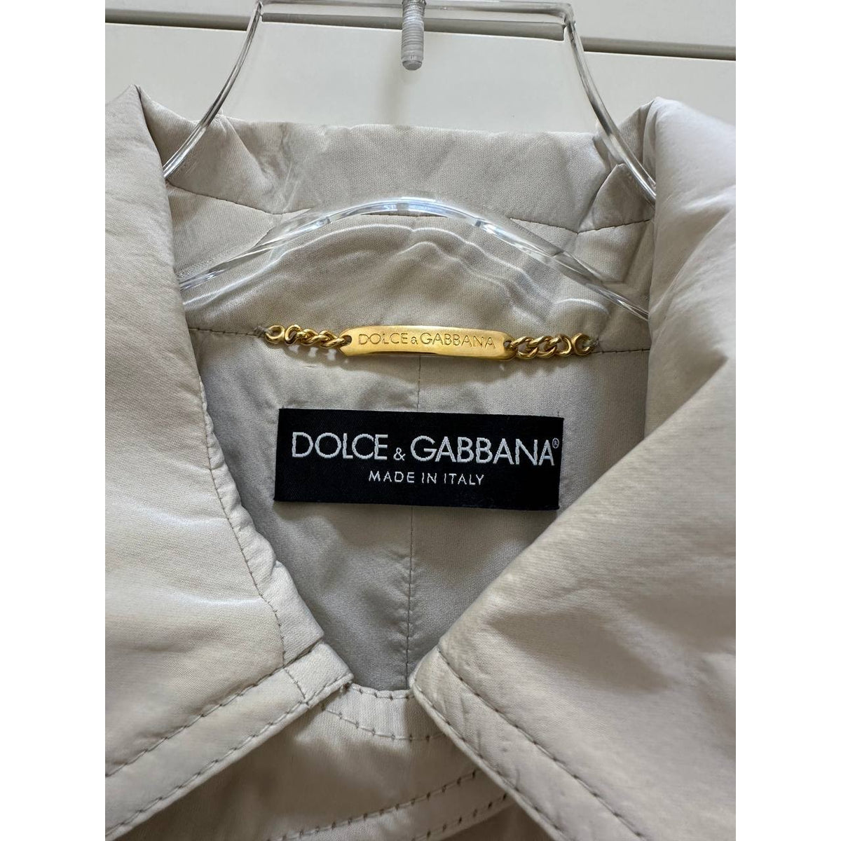 Dolce & Gabbana Ivory White Trench Coat Sz.40 Pre-owned
