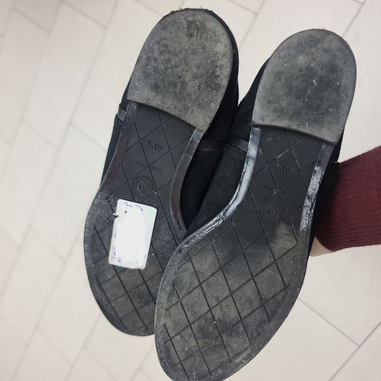 Chanel Winter Suede Fur Boots Sz.40.5 Pre-owned