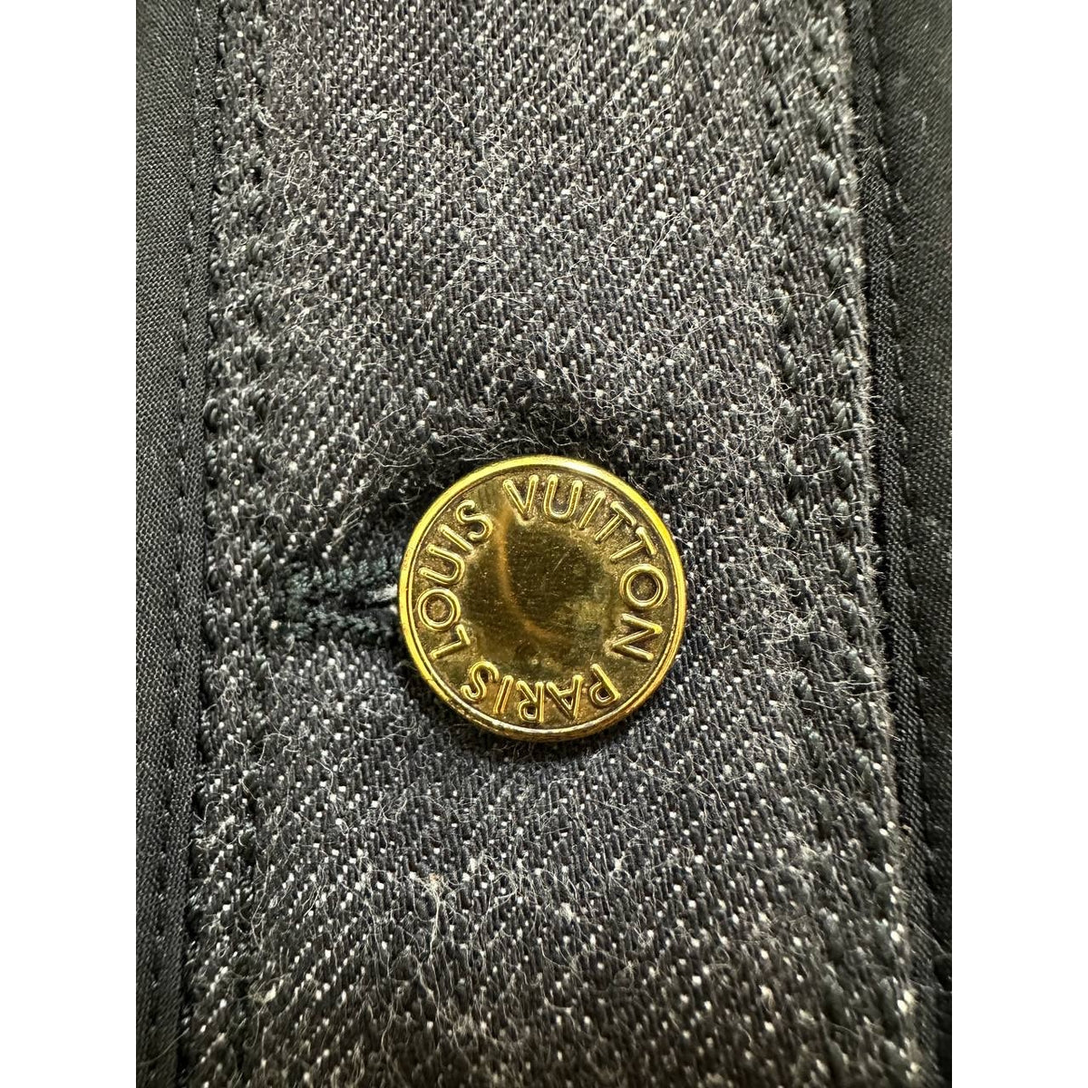 Louis Vuitton Denim Jacket  Gold Buttons Women’s Size 36 Pre-owned