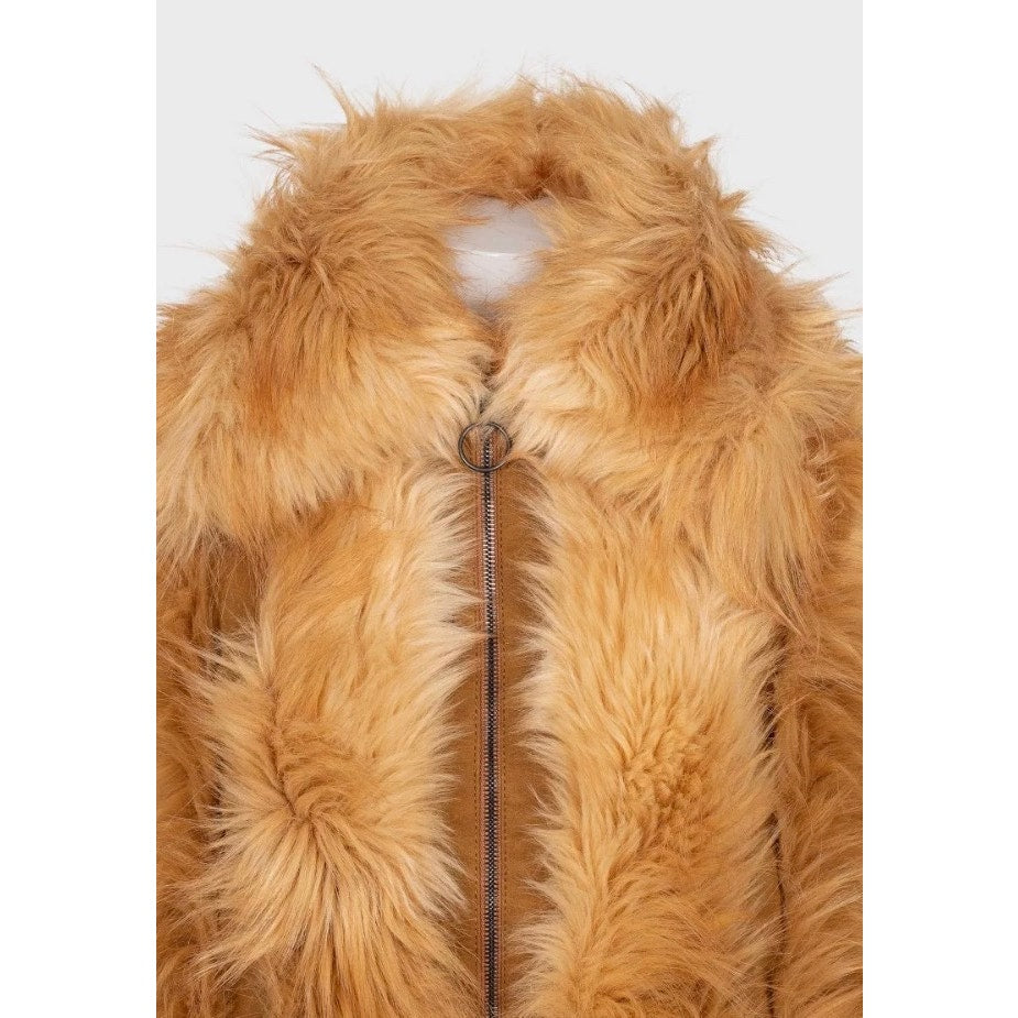 NWT Stella McCartney Orange Faux Fur Vest Size S  Pre-owned