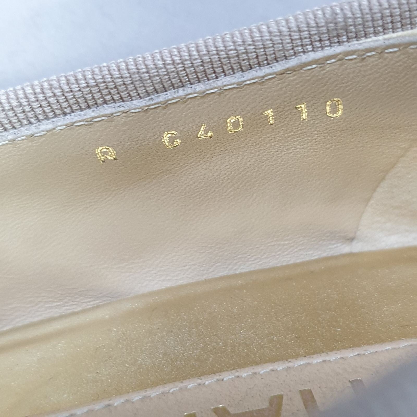 Lambskin Patent Double Stitched CC Cap Toe Ballerina Flats Sz.39.5