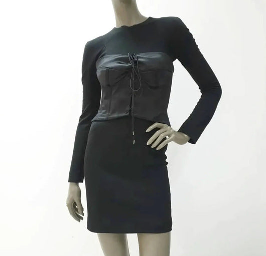 Tom Ford Black Corset Mini Night Out Dress Sz.40
