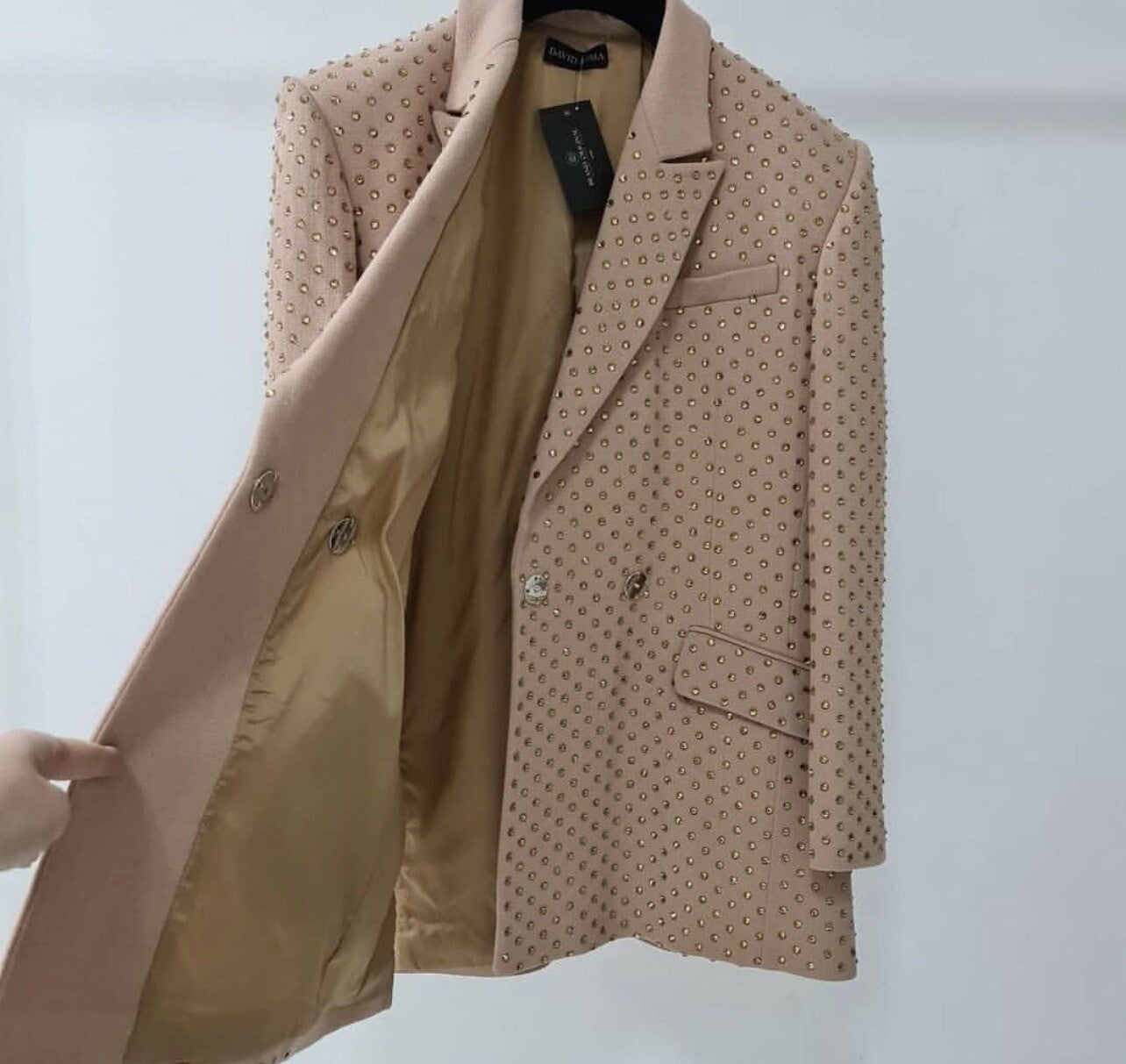 David Koma Crystal Embroidered Oversized Jacket Sz.S