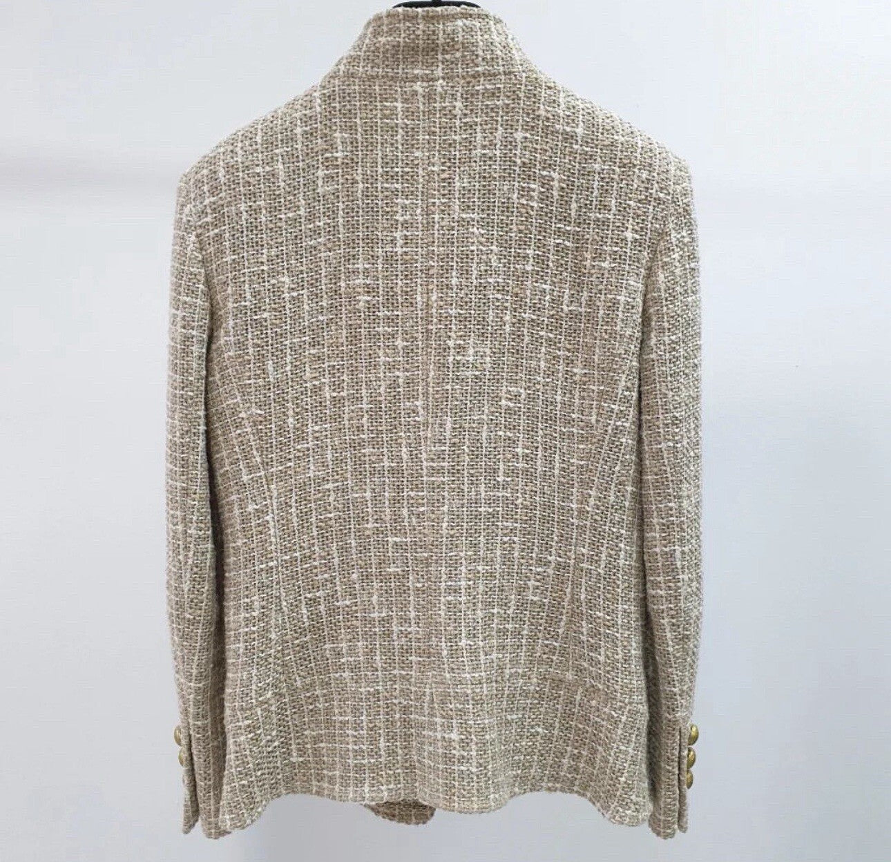Chanel 2015  Beige Tweed Jacket Sz.36