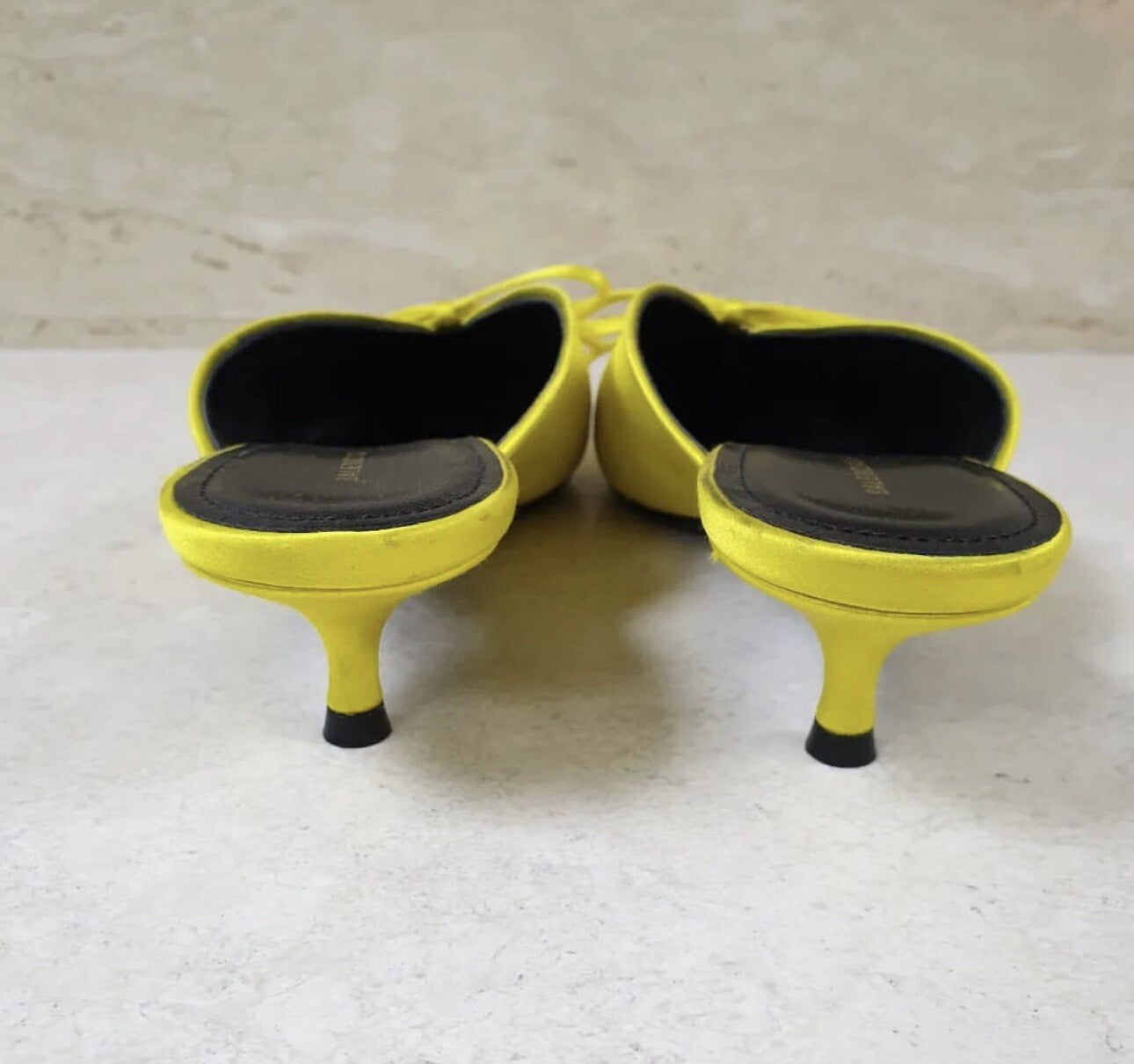 Balenciaga Yellow Textile Mules Sz.38