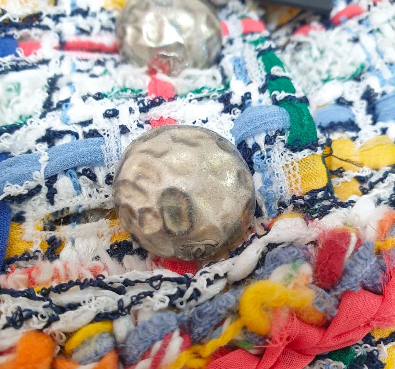 Chanel  Tweed Lessage Metier d'Art Boucle  Skirt Sz. 48