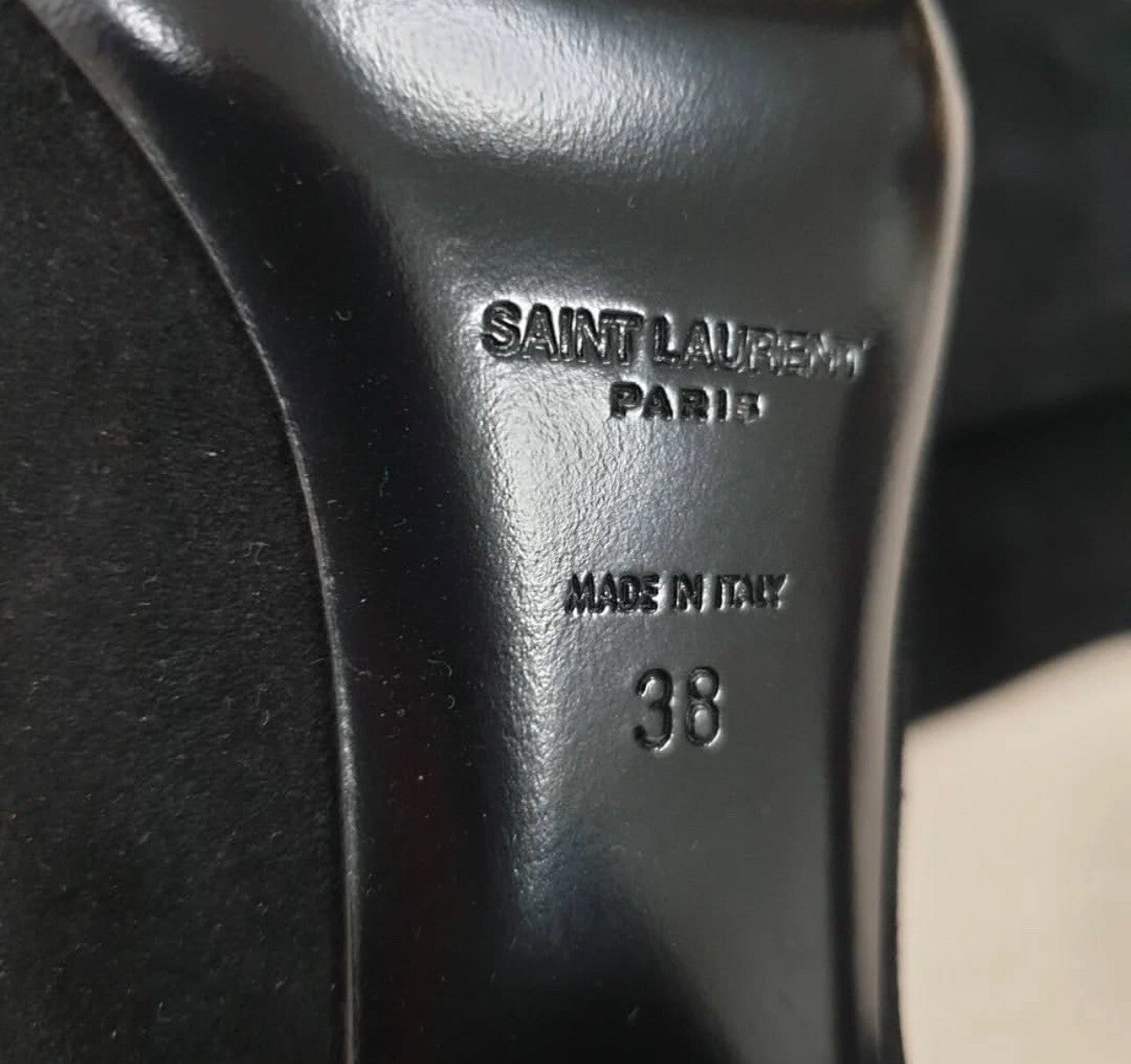 Saint Laurent Black Suede Boots Sz.38