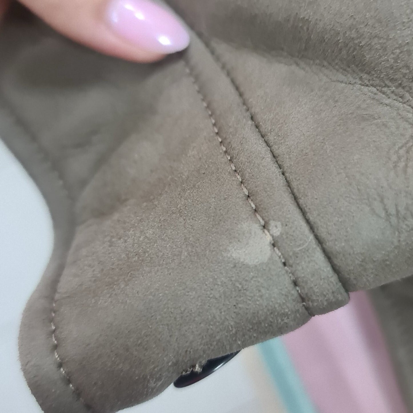 Brunello Cucinelli  Brown Grey Shearling Leather Jacket Sz.38