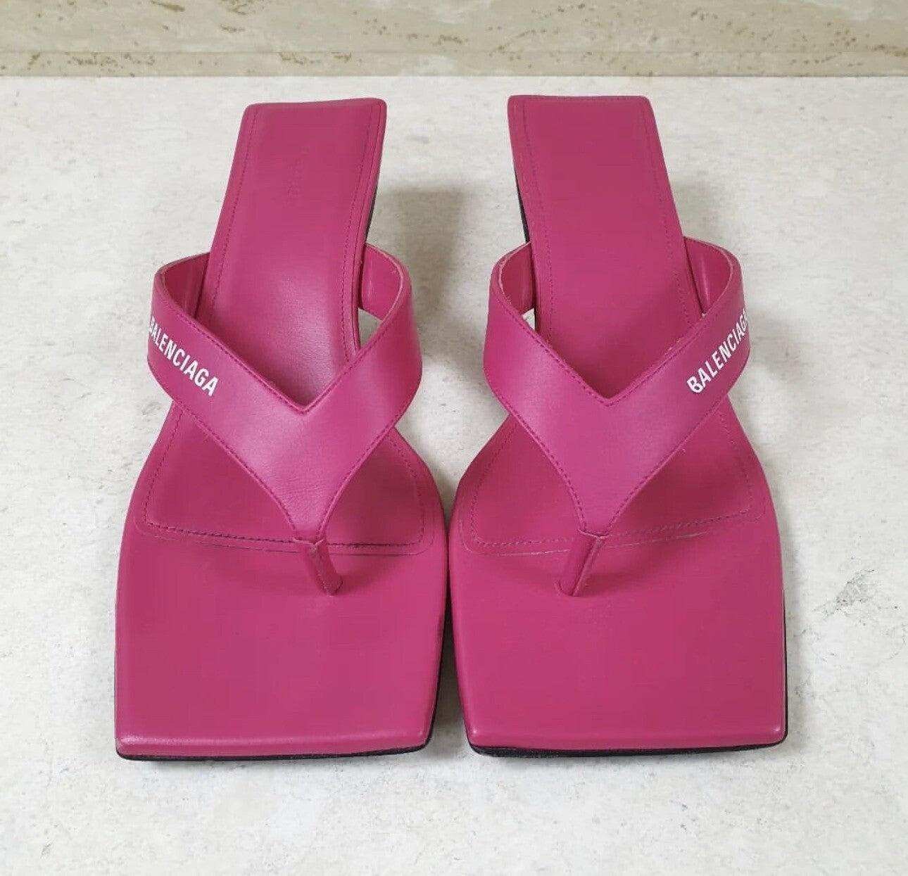 Balenciaga Pink Leather Mules  Sz.38