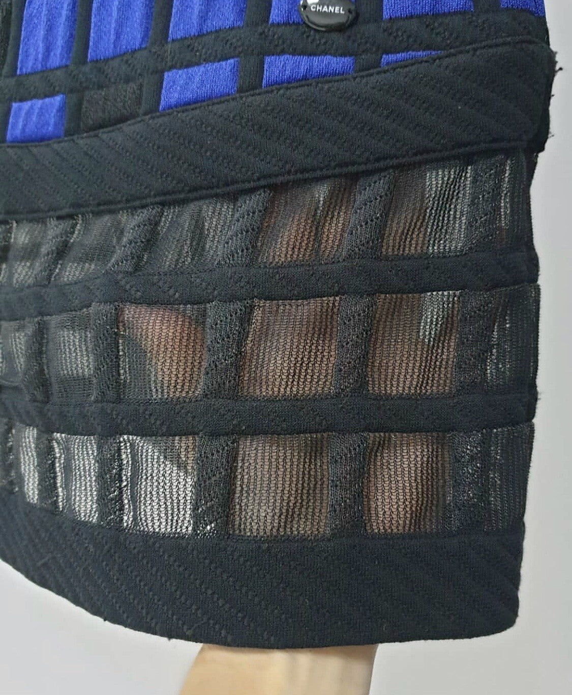 Chanel Multicoloured 2013 Geometric Checkered Cocktail Dress Sz.38