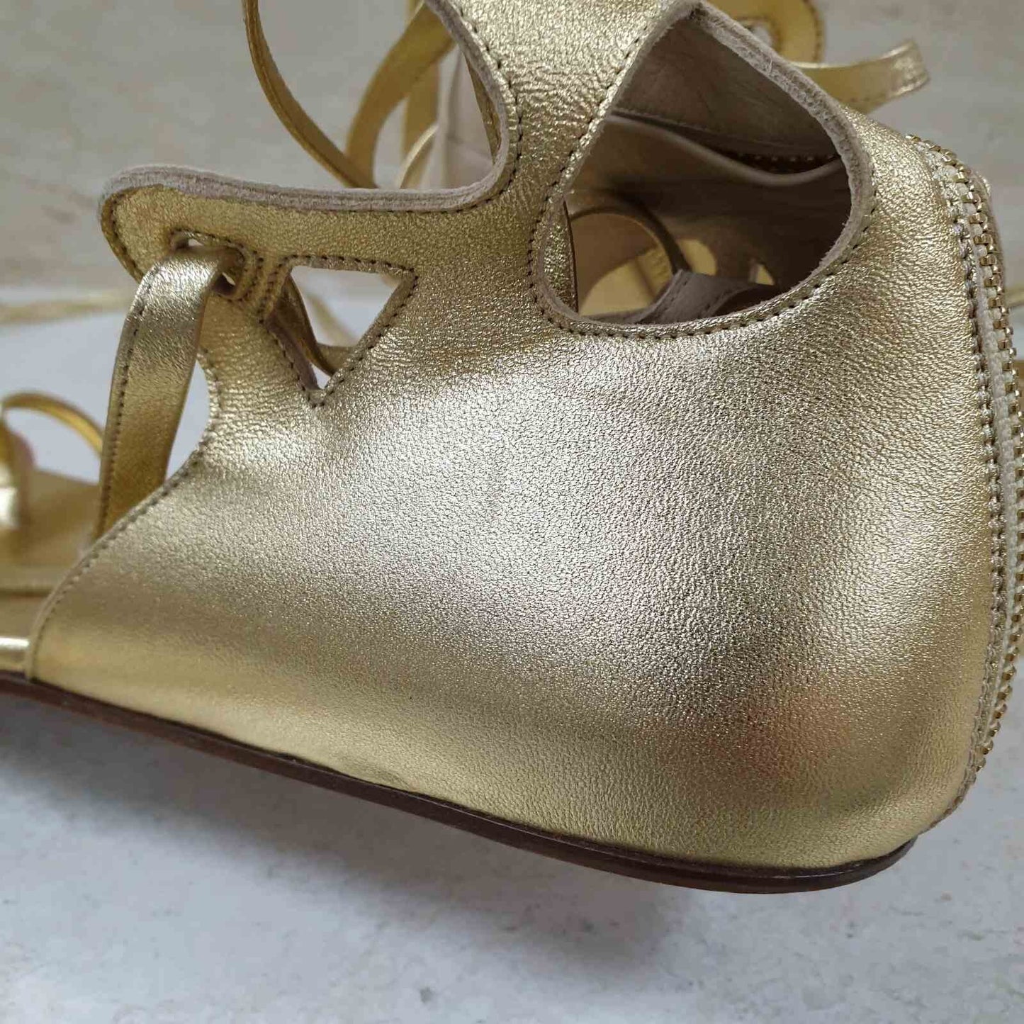 Chanel Gold Gladiator Sandals  Sz.38