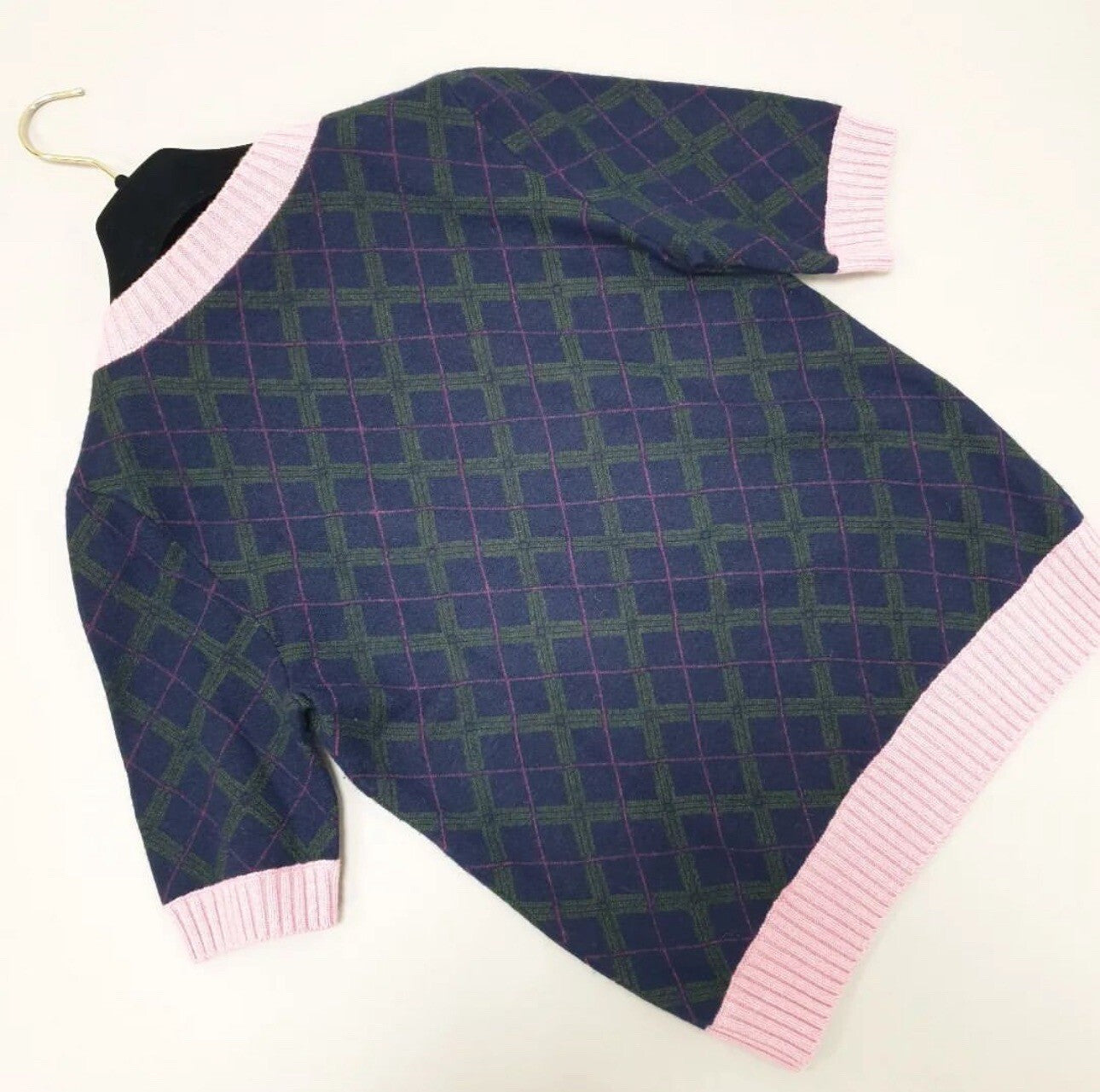 Chanel Navy Blue Top Shoulder Gold Buttons Sz.38