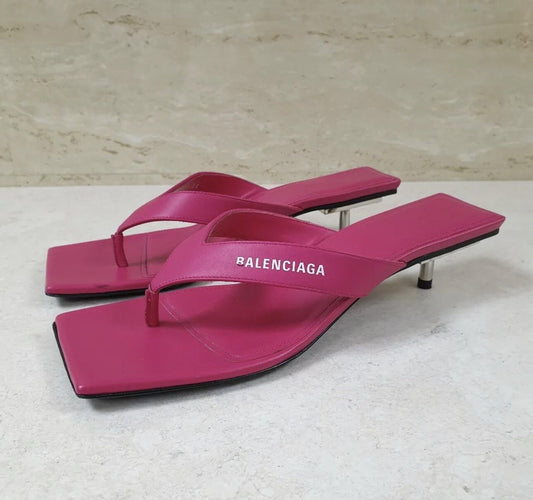 Balenciaga Pink Leather Mules  Sz.38
