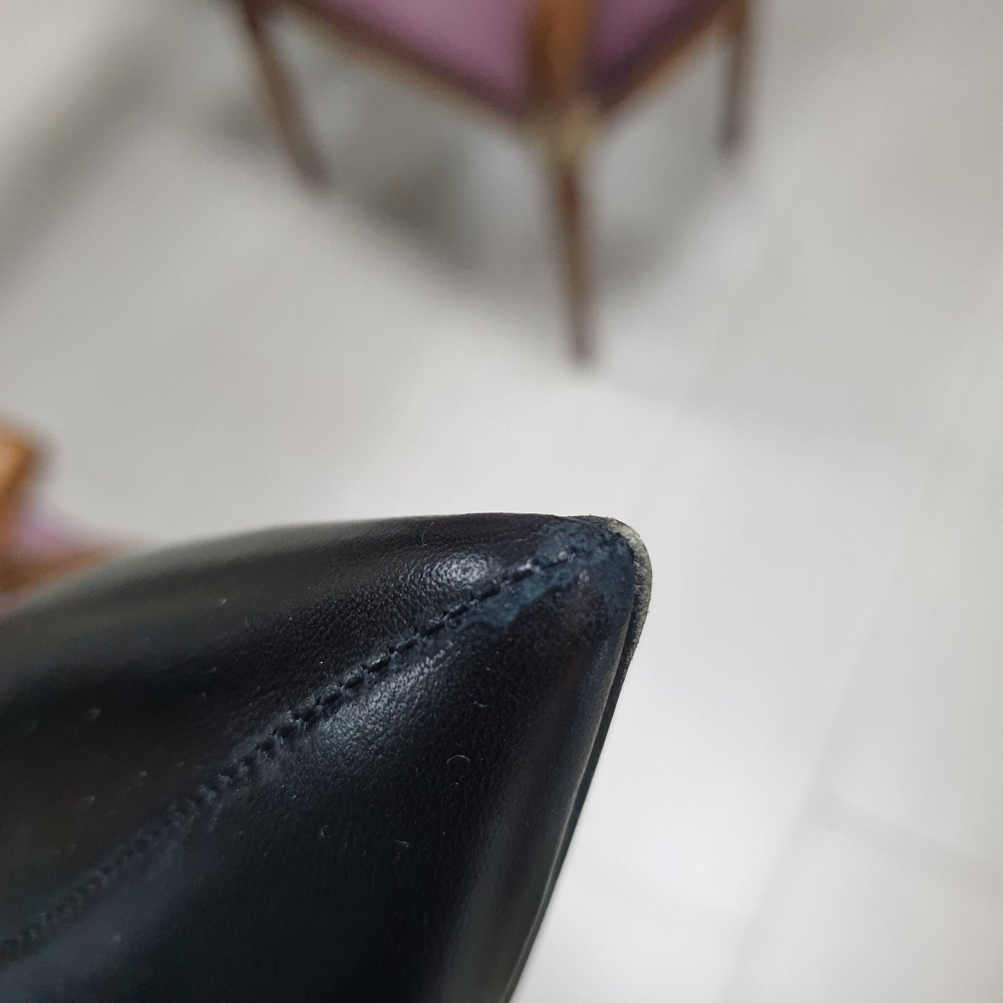 Christian Dior Black Leather Ties Heels Booties sz.39