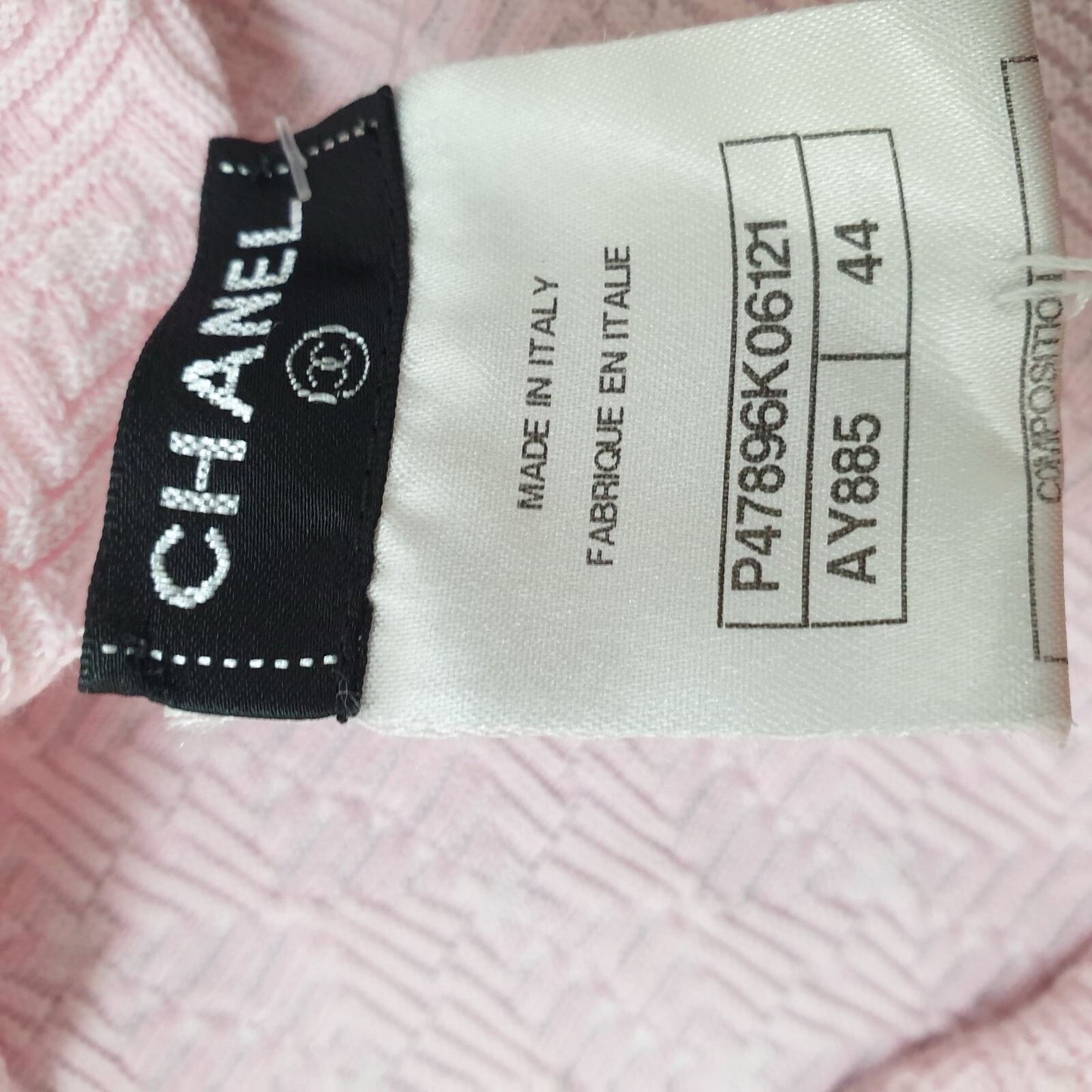 CHANEL 2014 Pink Cotton Dress Cardigan Suit Set  Sz.44-46