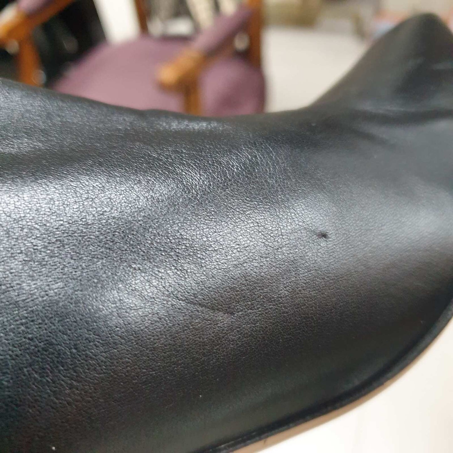 Christian Dior Black Leather Ties Heels Booties sz.39