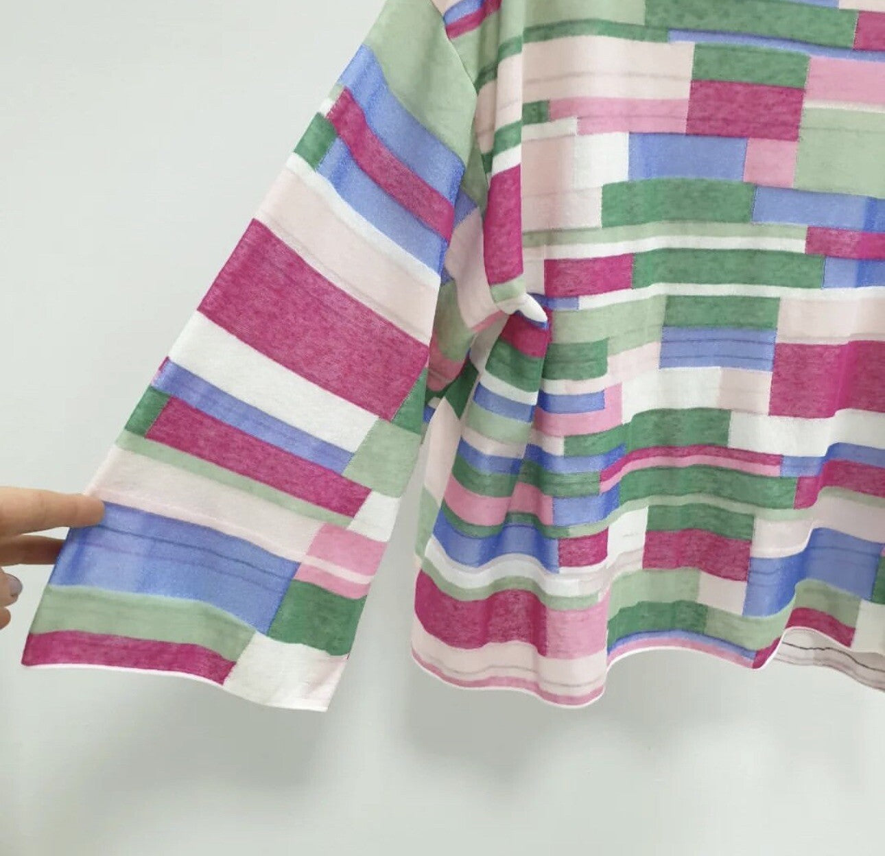 Chanel Multicolor Abstract Printed Knit Turtleneck Top Sz.40