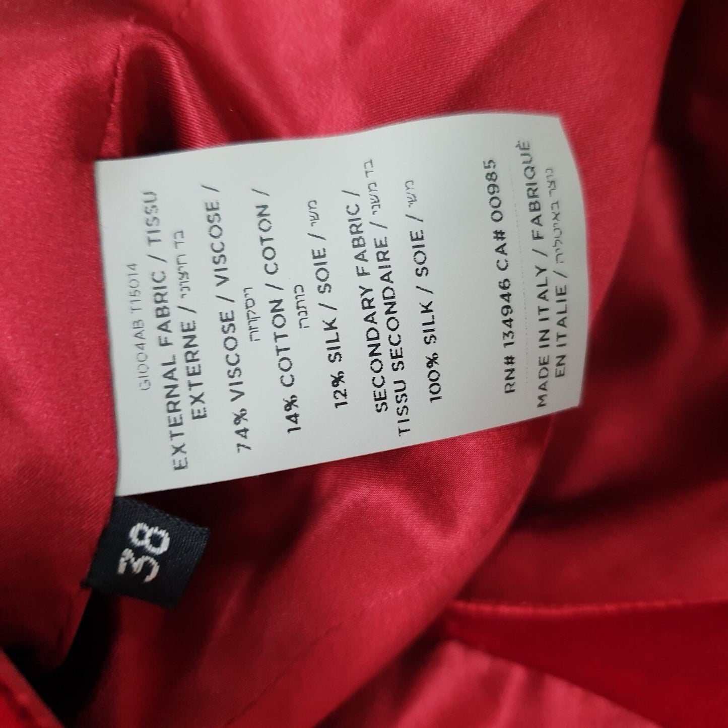 TOM FORD Shelton Shawl Collar Velvet Red Sport Coat Tuxedo Dinner Jacket Sz.38