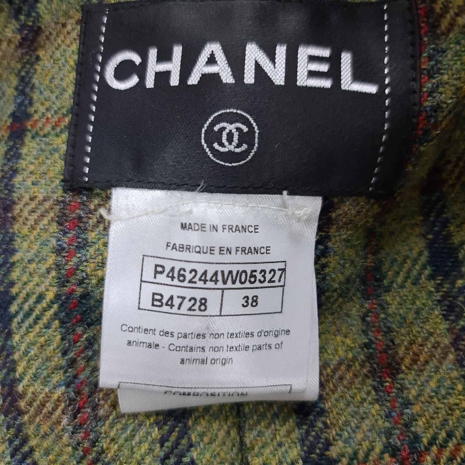 Chanel Paris-Edinburgh Python-Trimmed Jacket Sz.38