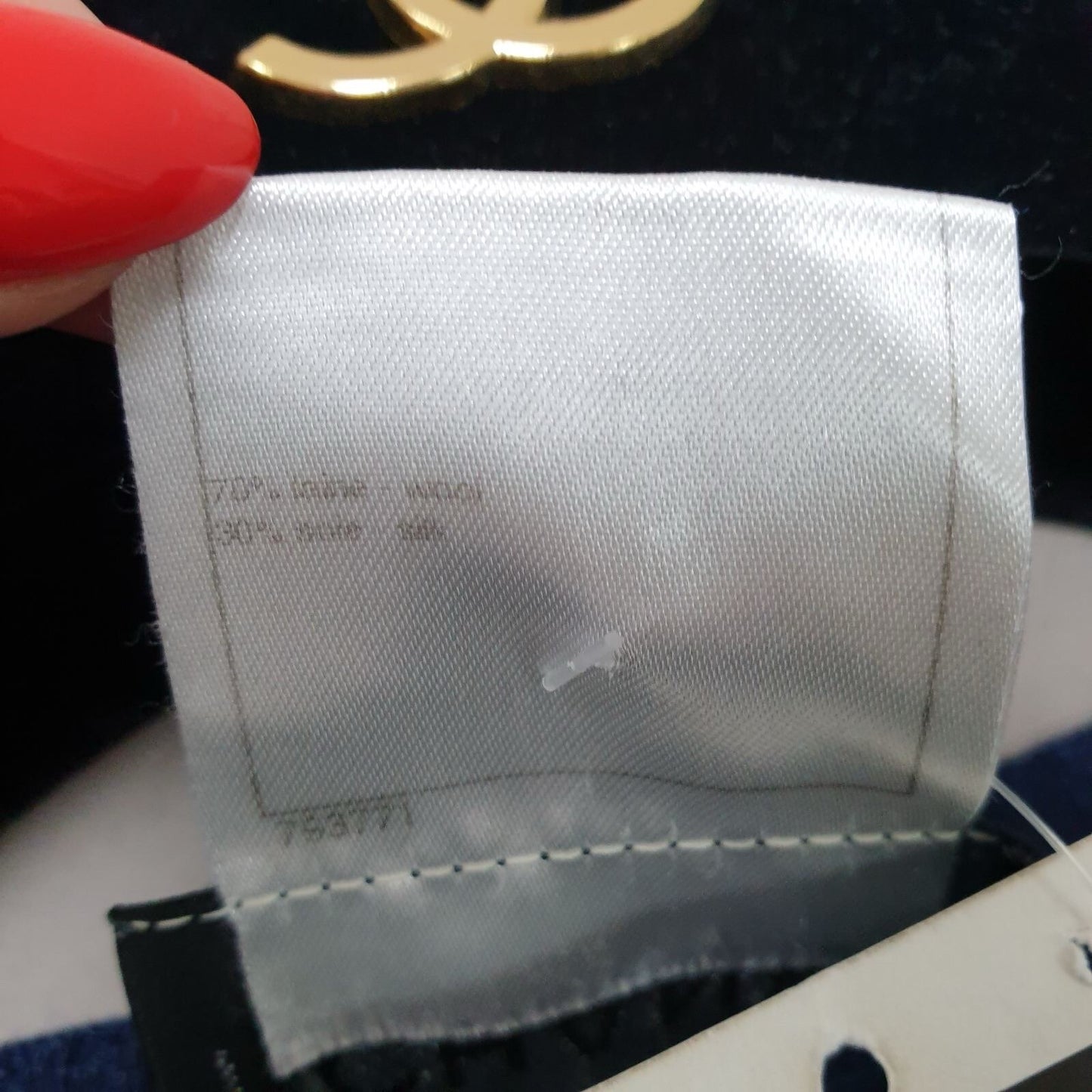 Chanel Navy Long Sleeve Knit Dress  Sz.36