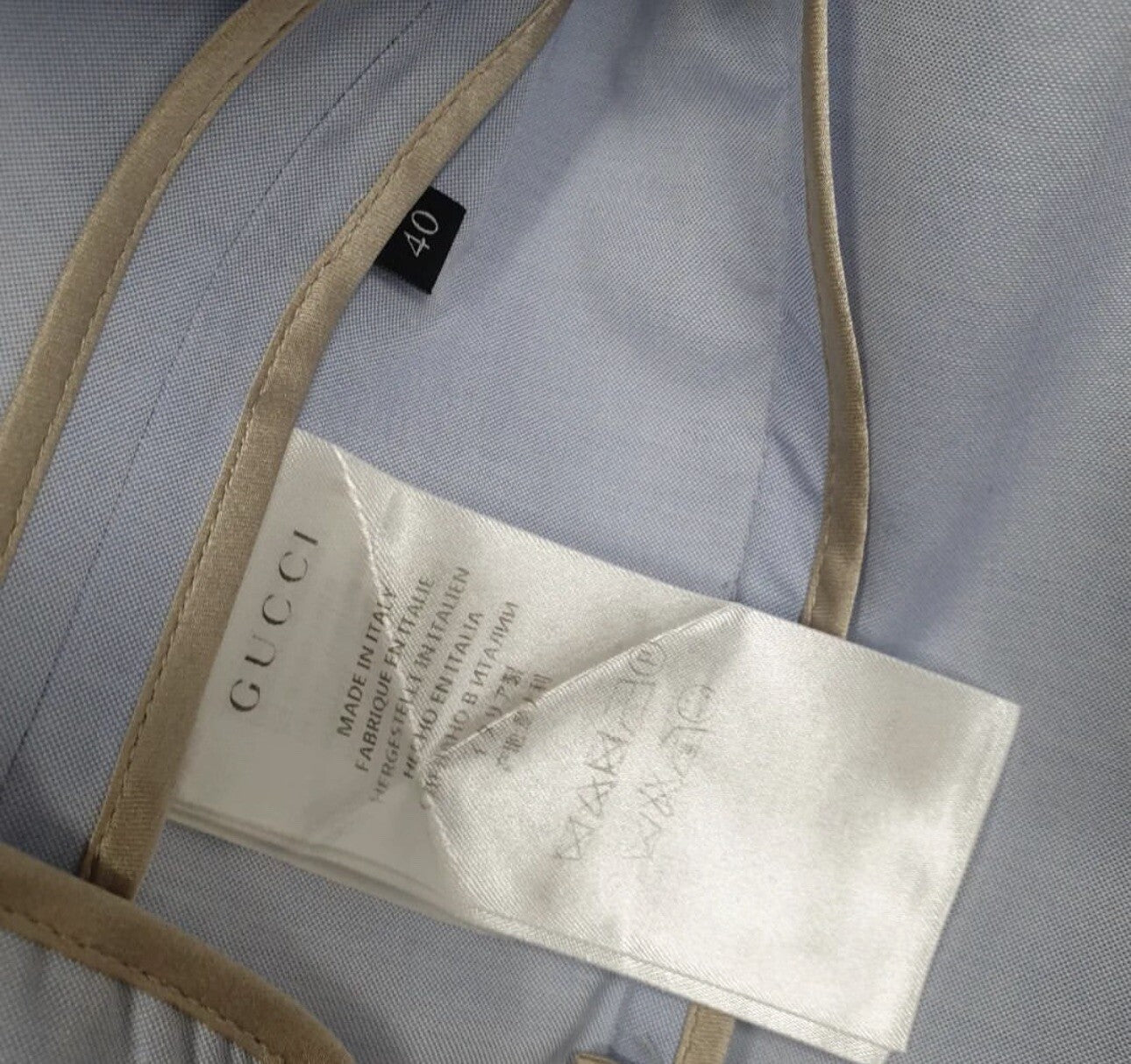 Gucci Light Blue Cotton Jacket Sz.40