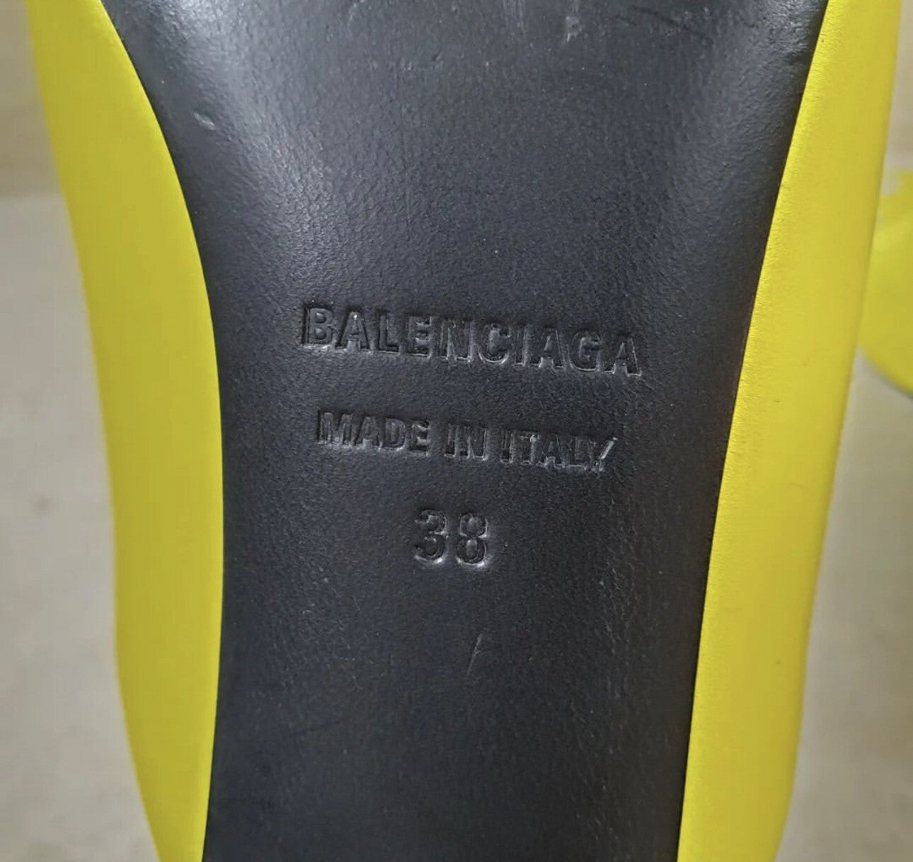 Balenciaga Yellow Textile Mules Sz.38