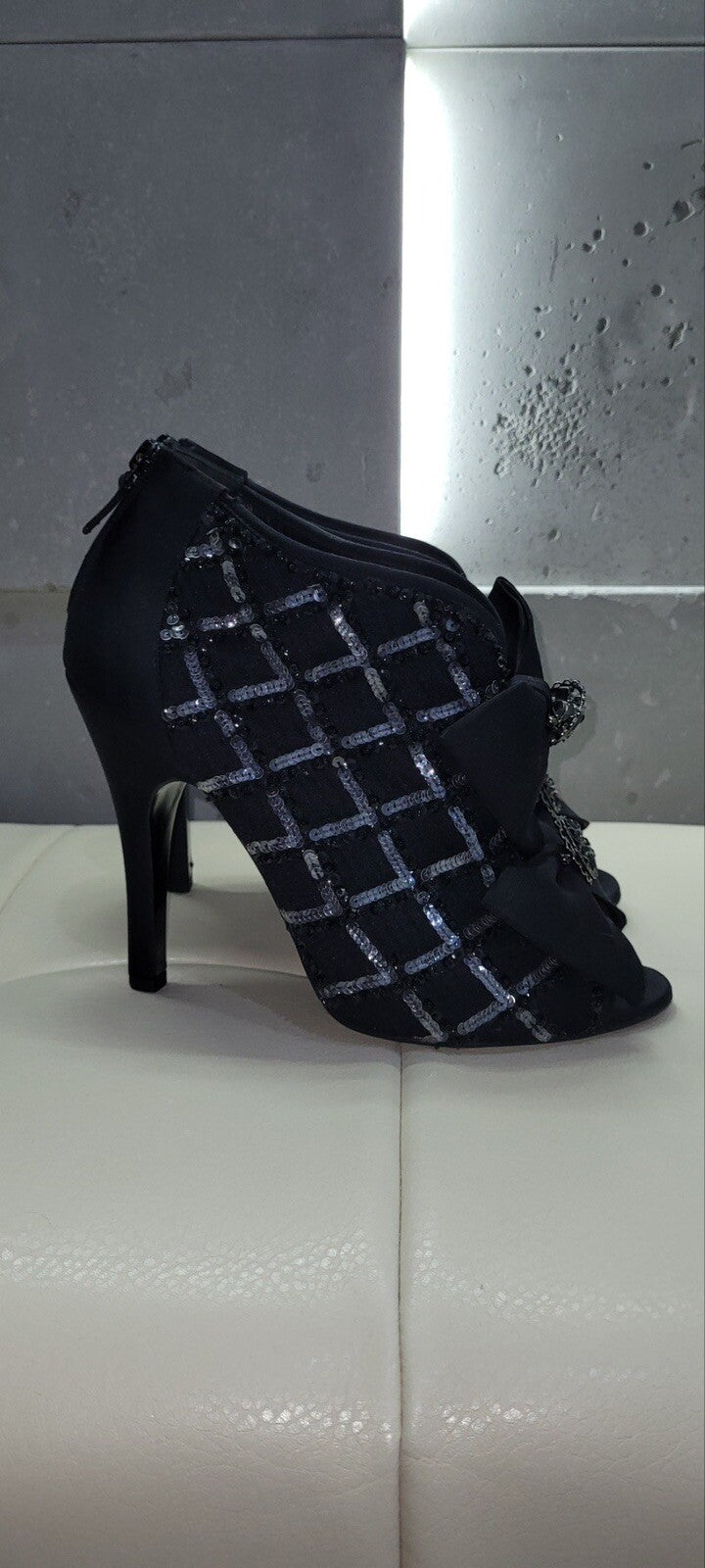 Chanel Multicolor Textile Open Boots Booties Sz.40