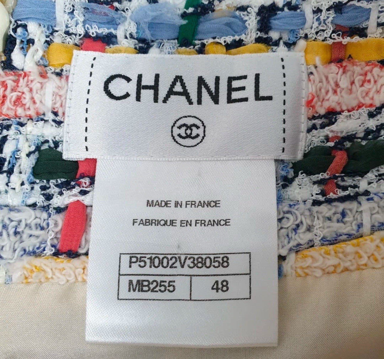 Chanel  Tweed Lessage Metier d'Art Boucle  Skirt Sz. 48