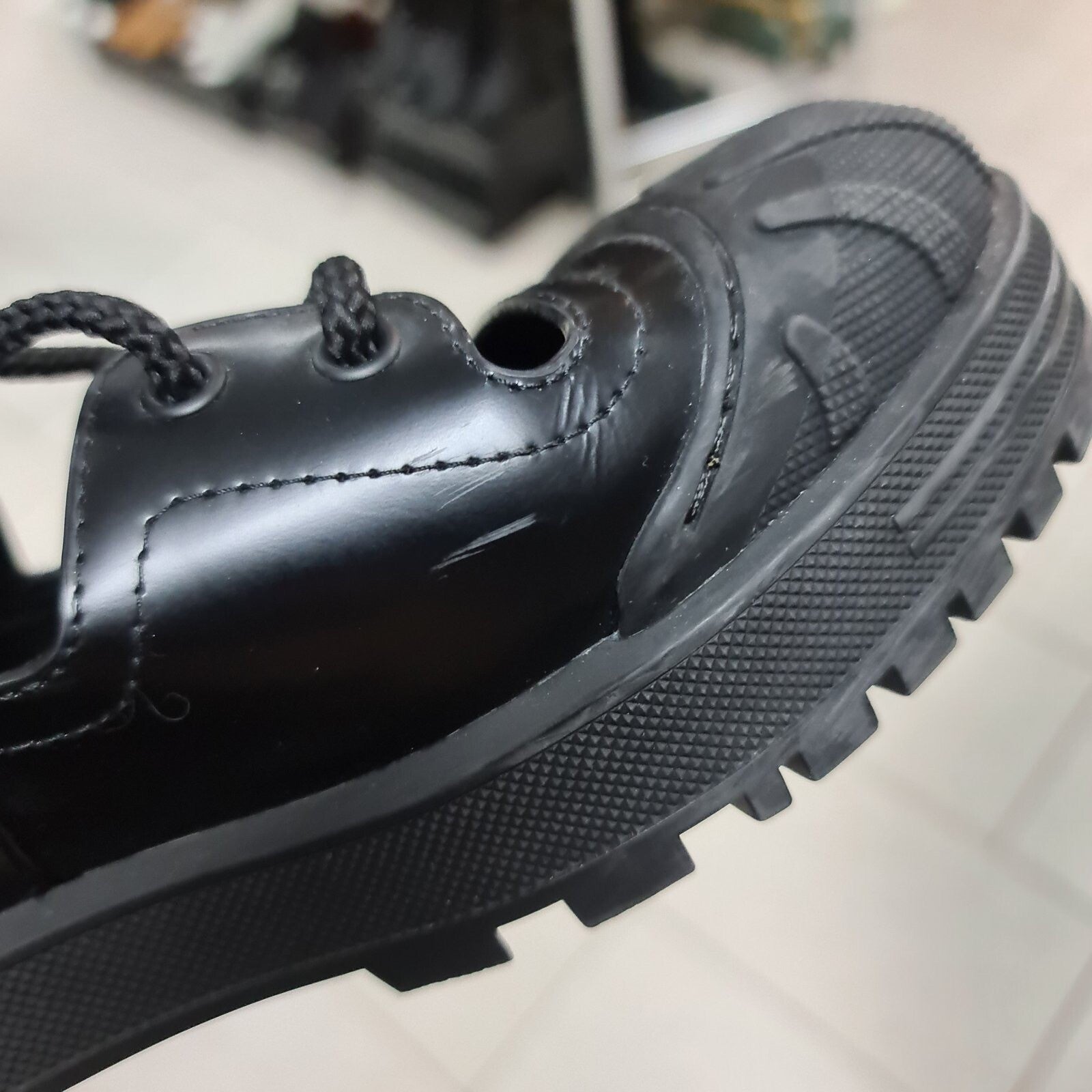 Dior Black Leather Combat Boots sz. 38