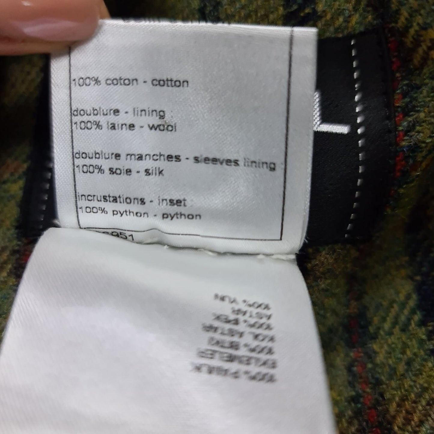 Chanel Paris-Edinburgh Python-Trimmed Jacket Sz.38