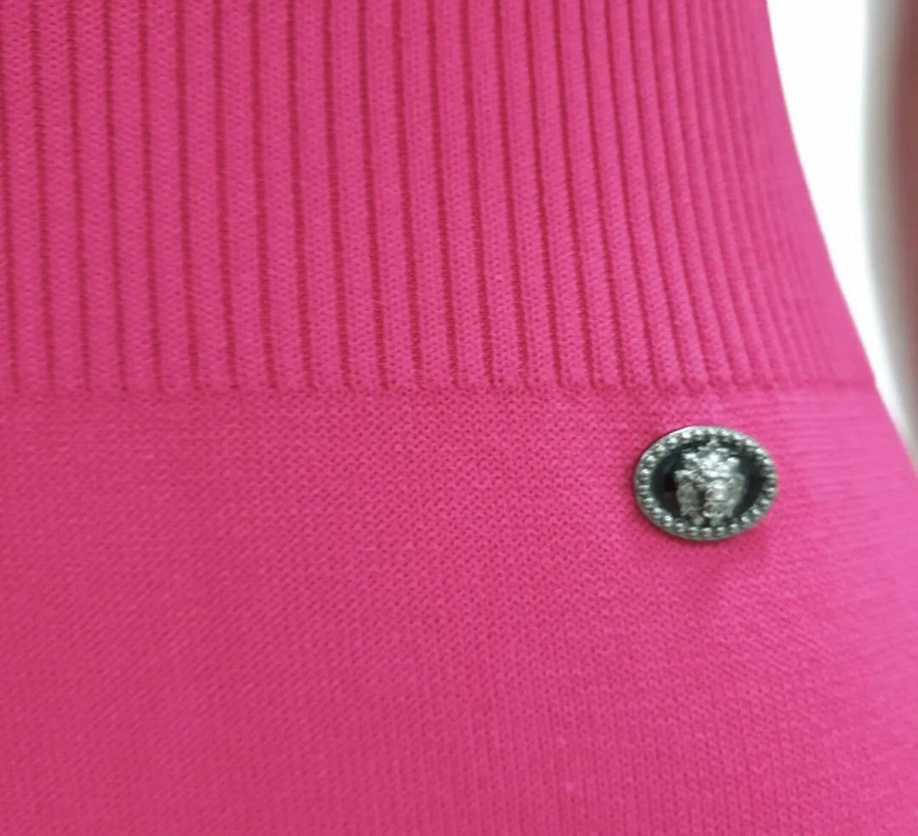 Chanel 2010 Pink Knit Midi Sweater Dress Sz.36
