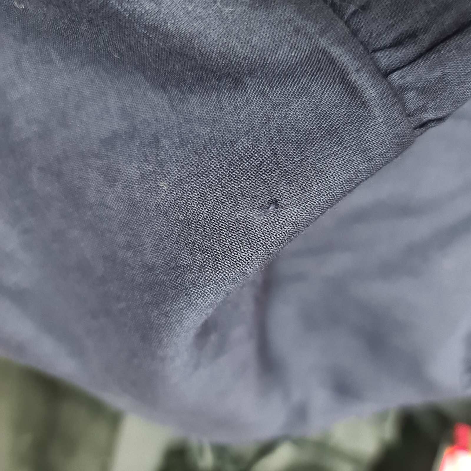 CHANEL Navy Blue Cotton Waist 2 Cc Logo Buttons Blouse Top Sz.36