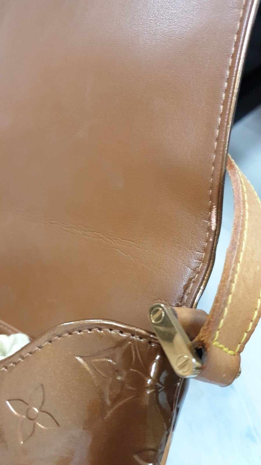 Louis Vuitton Brown Vernis Thompson Street Shoulder Bag