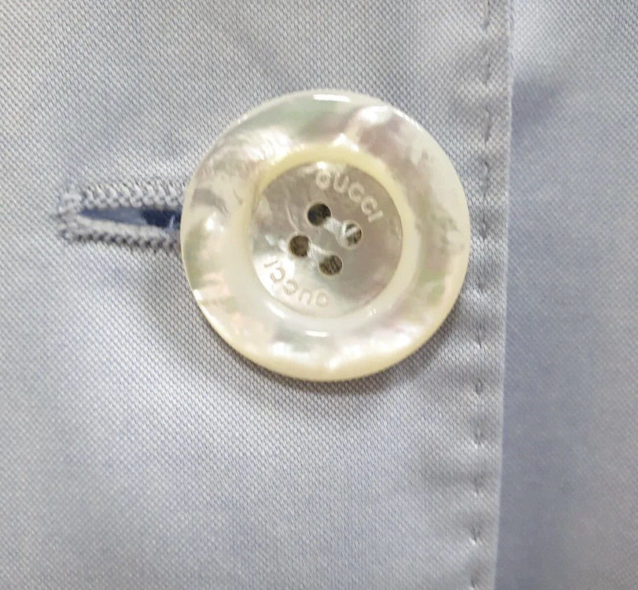 Gucci Light Blue Cotton Jacket Sz.40