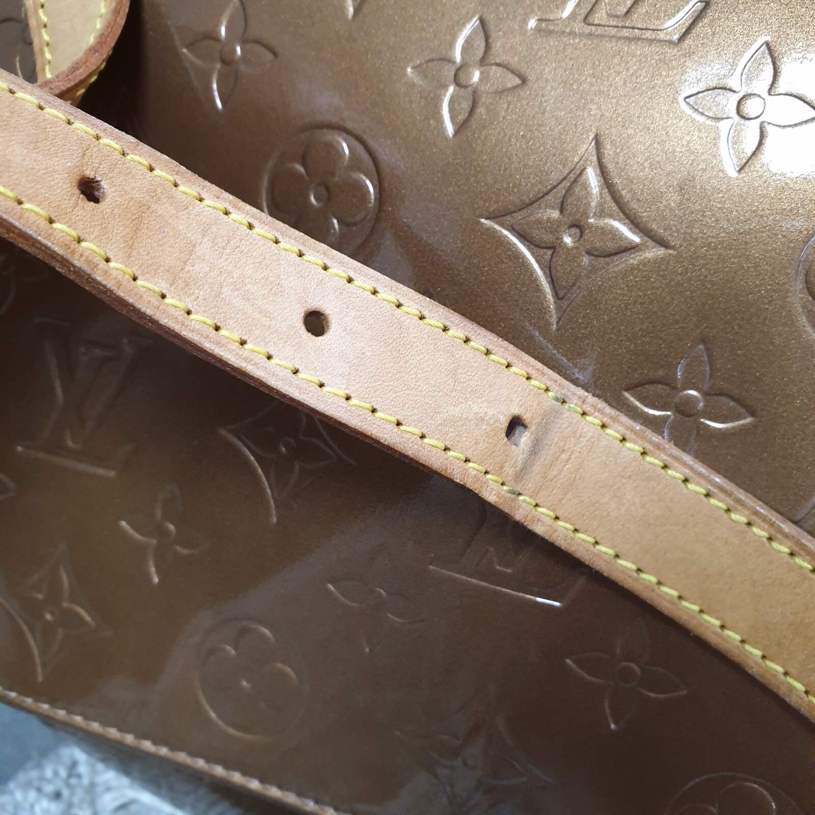 Louis Vuitton Brown Vernis Thompson Street Shoulder Bag