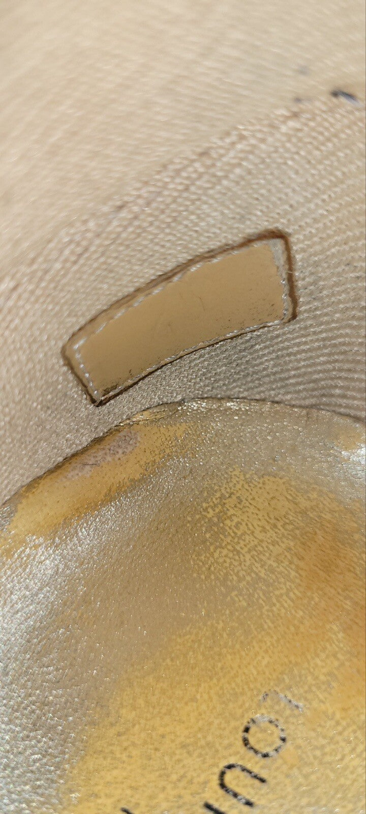 Louis Vuitton Gold Knit Fabric Leather Aftergame Sneakers Sz.40