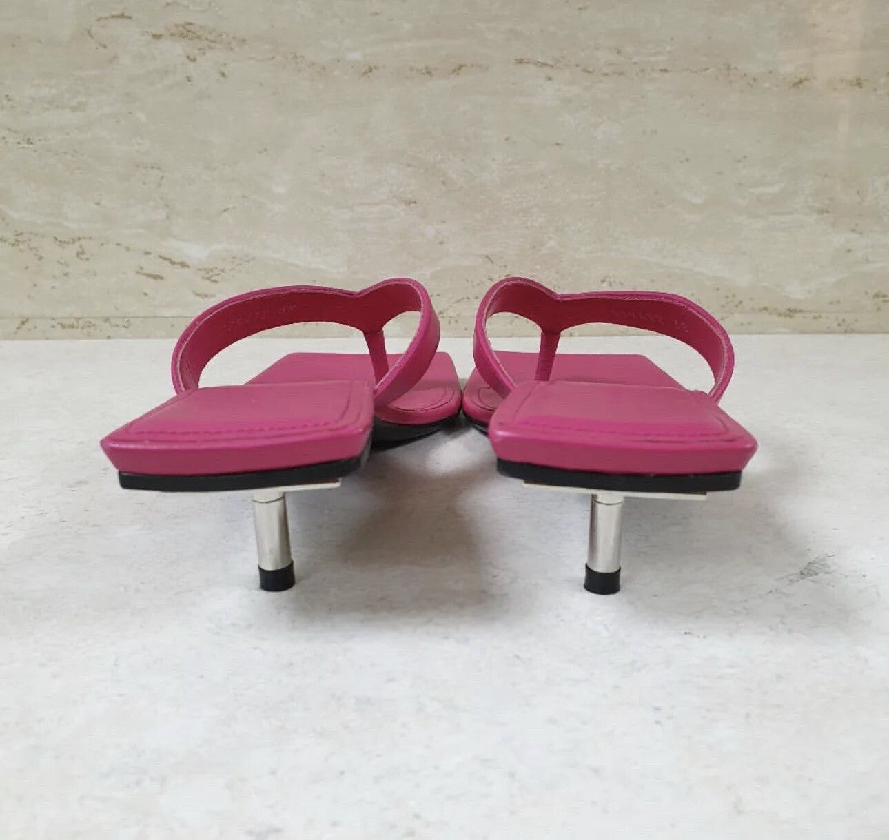 Balenciaga Pink Leather Mules  Sz.38