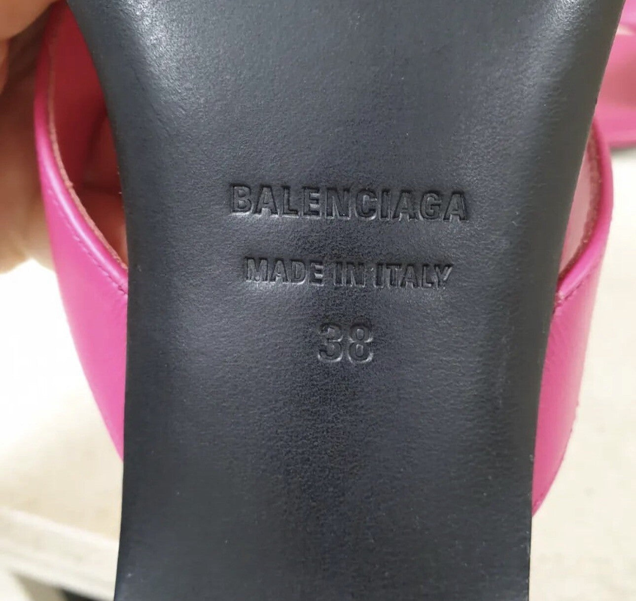 Balenciaga Pink Leather Mules  Sz.38