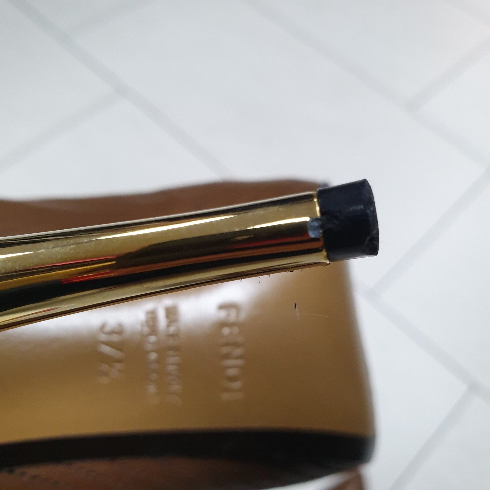 FENDI Brown Fur Heels Sz.37.5