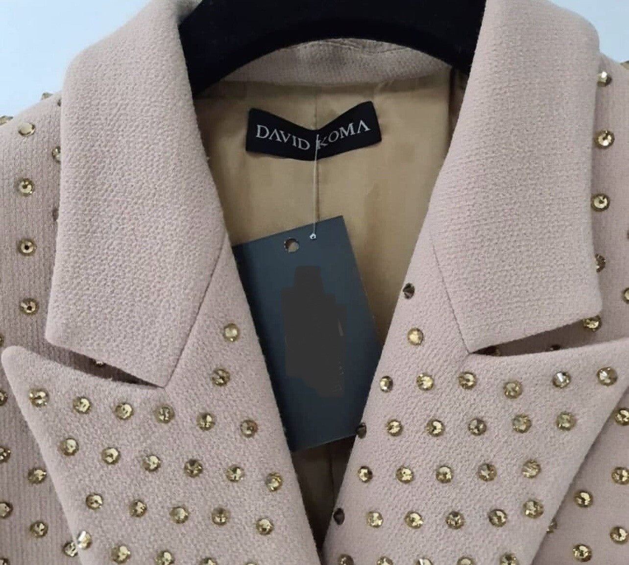 David Koma Crystal Embroidered Oversized Jacket Sz.S