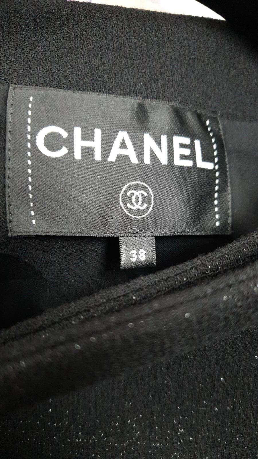 NWOT CHANEL 19A Black Wool Jacket Blazer  Sz.38