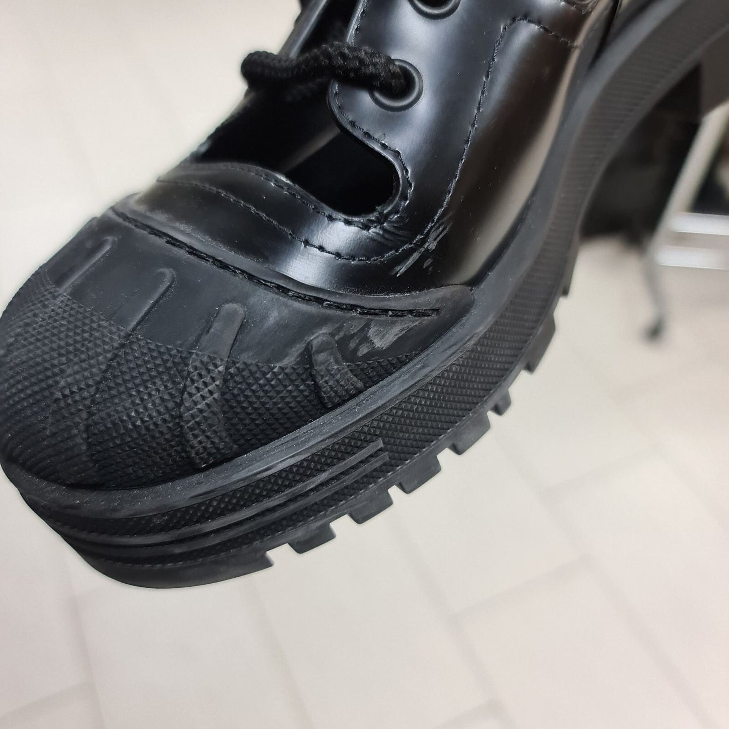 Dior Black Leather Combat Boots sz. 38