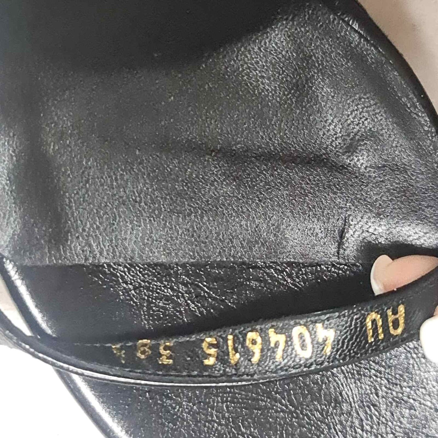 NWOB Saint Laurent Black Leather Heeled Sandals Sz.38.5