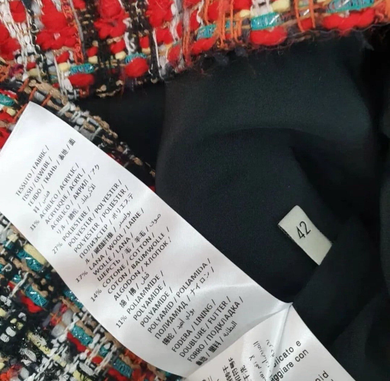 GUCCI Light Tweed Mini SkirtSz.42